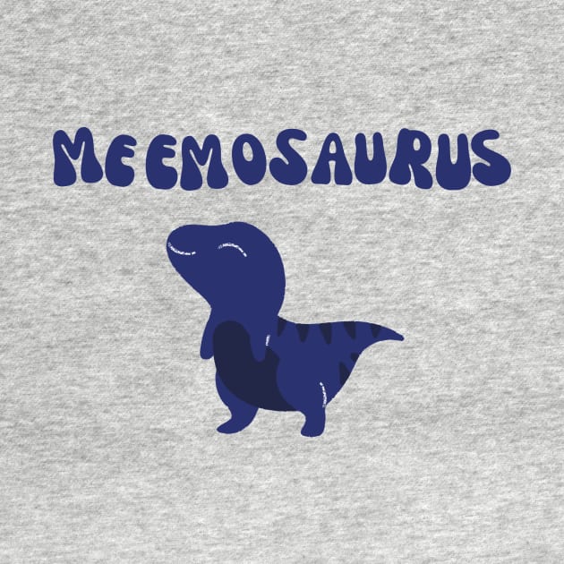 Meemosaurus groovy dino navy blue by ShortRoundRun